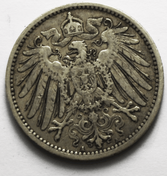 1907 A Germany Empire Silver One Mark Coin KM# 14