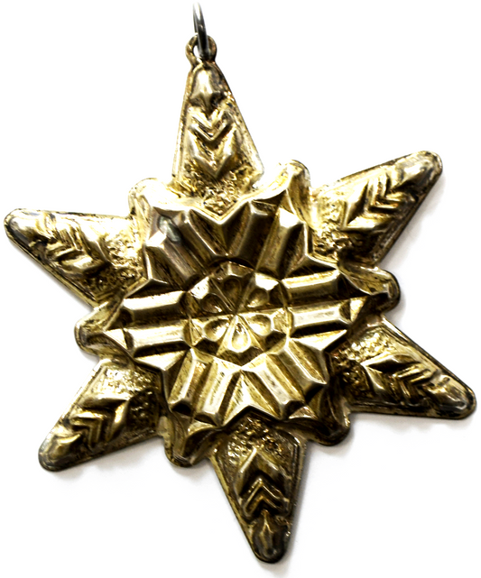 1970 Sterling Silver Gorham Christmas X-mas Ornament Star 3-3/8"