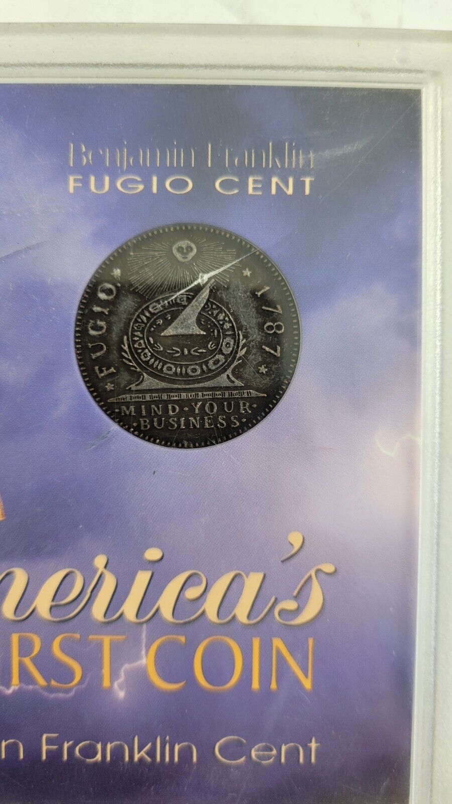 Benjamin Franklin Fugio Cent America's First Coin 1787 Mind Your Business Time