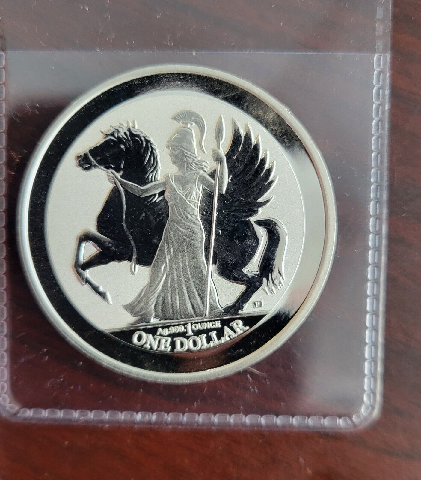 2017 British Virgin Islands 1 oz  Pegasus Reverse Proof .999 Fine Silver Dollar