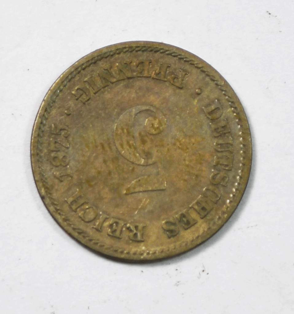 1875 A Germany Empire 5 Five Pfennig KM# 3