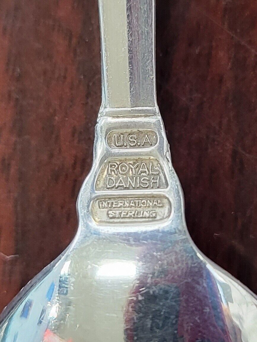 Royal Danish by International Sterling Silver 5 7/8" Large Sherbert Spoon .82oz.