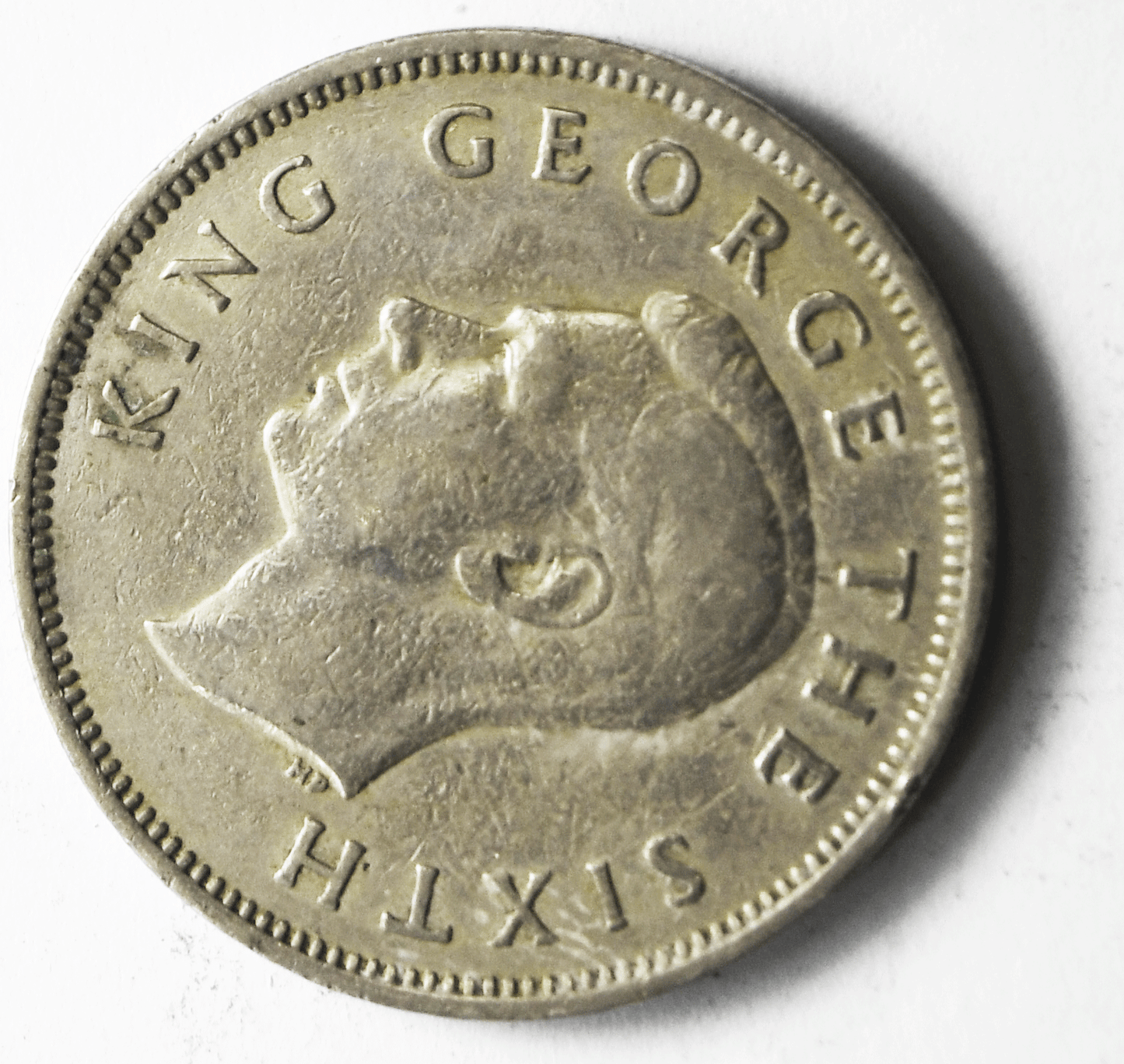 1950 New Zealand One Florin Copper Nickel Coin  KM# 18