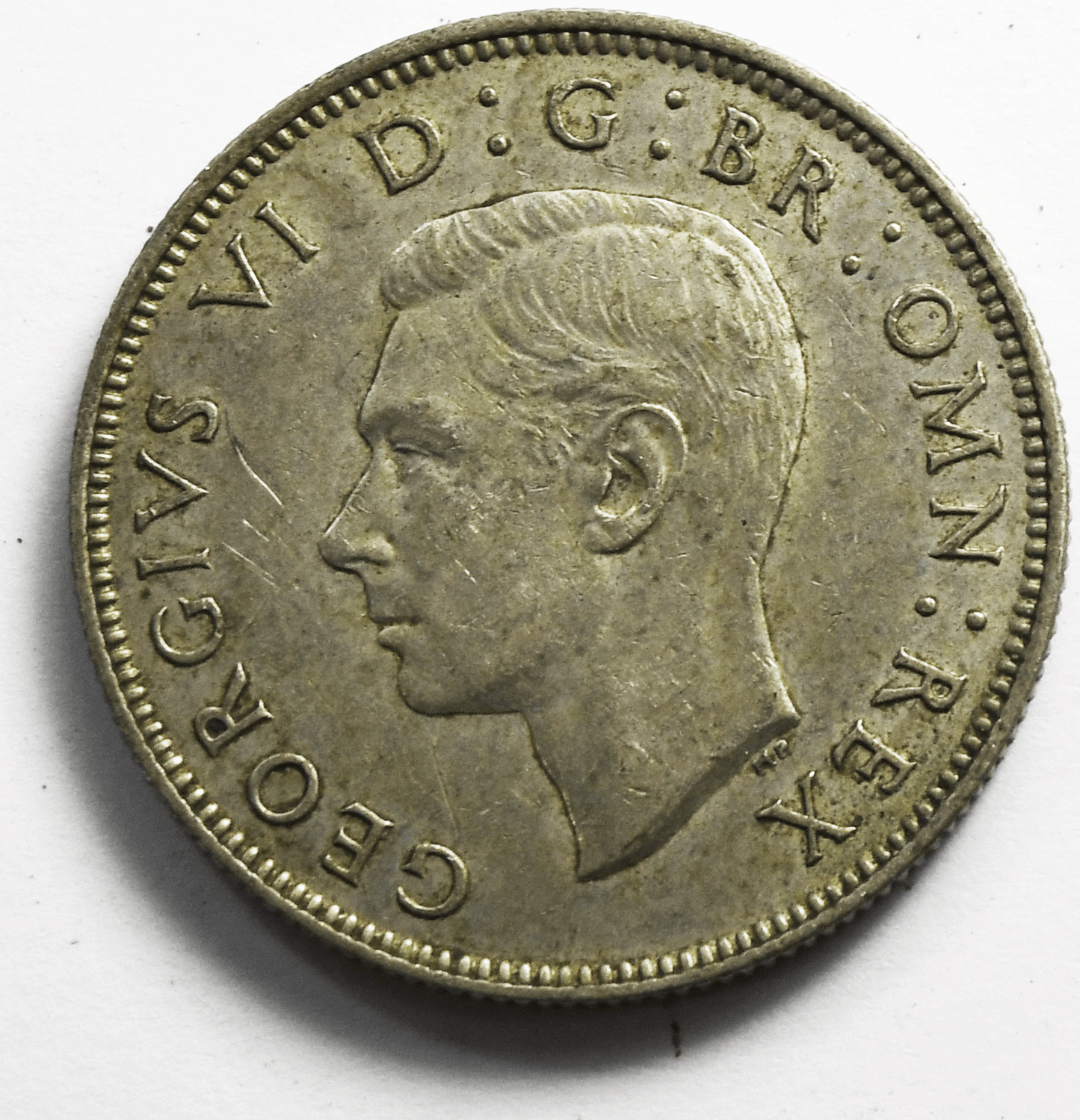 1941 Great Britain Silver One Florin Two Shillings Coin KM# 855