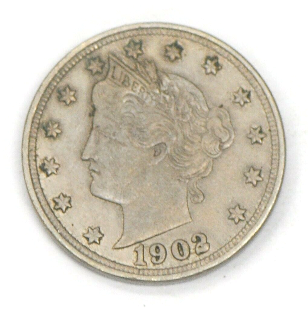 1902 5c V Liberty Nickel Five Cents US Philadelphia AU
