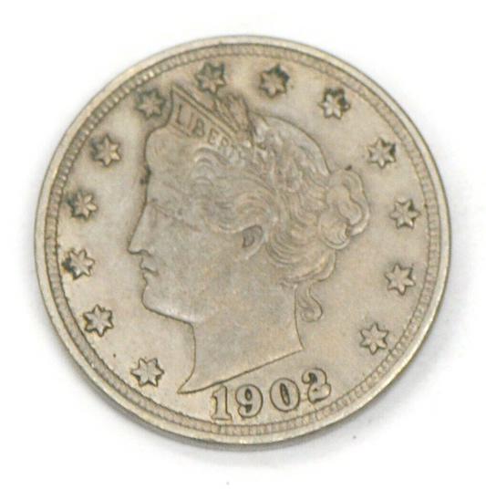 1902 5c V Liberty Nickel Five Cents US Philadelphia AU
