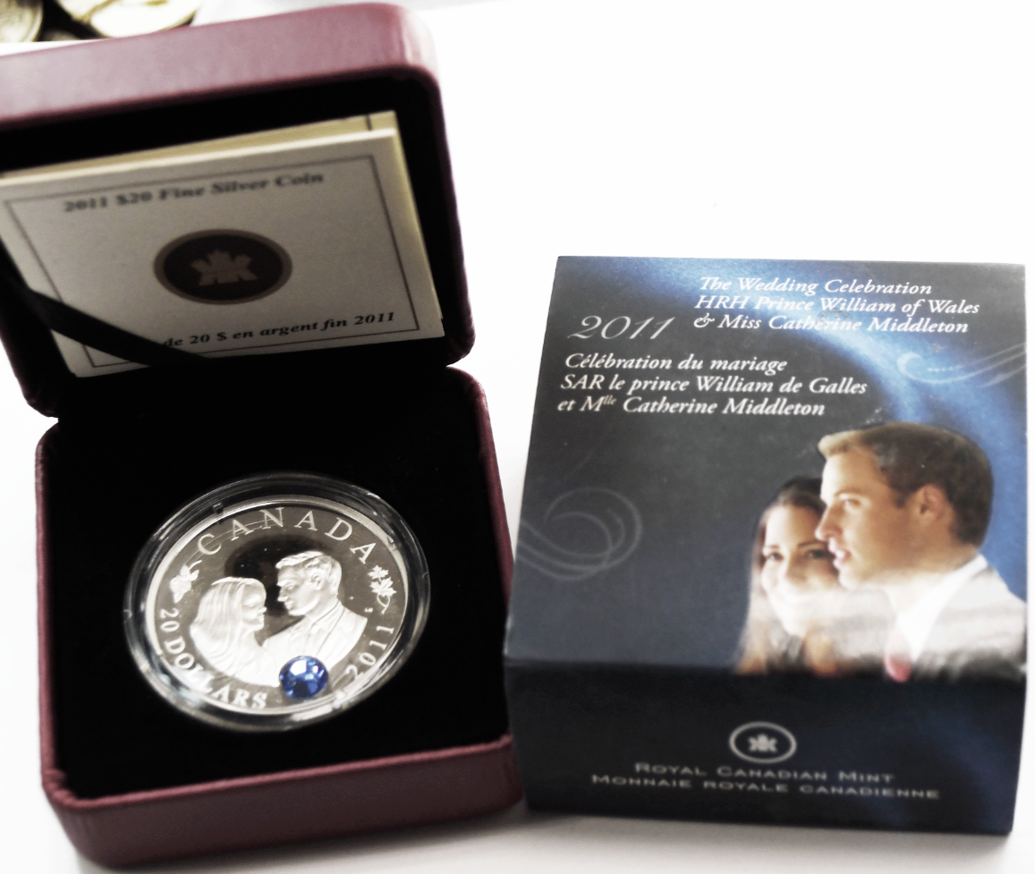 2011 Canada $20 William & Kate .9999 Silver 1oz Proof Silver Coin