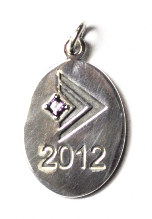 Sterling Silver Silpada Designs 2012 Oval Manager & Director Forum Pendant 35mm