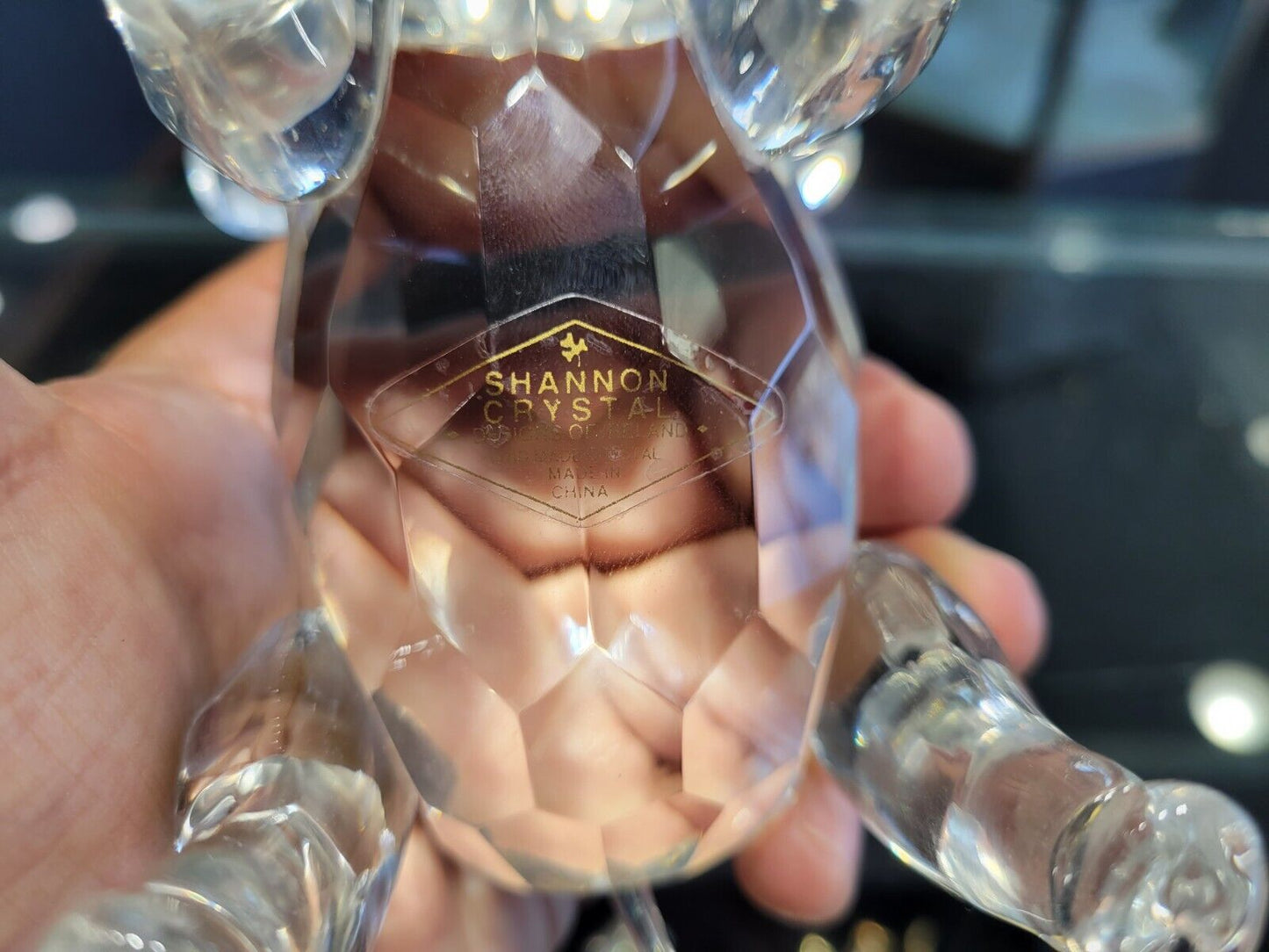 Godinger Shannon Crystal Elephant Sculpture #2533 Figurine 6" Tall Good Luck