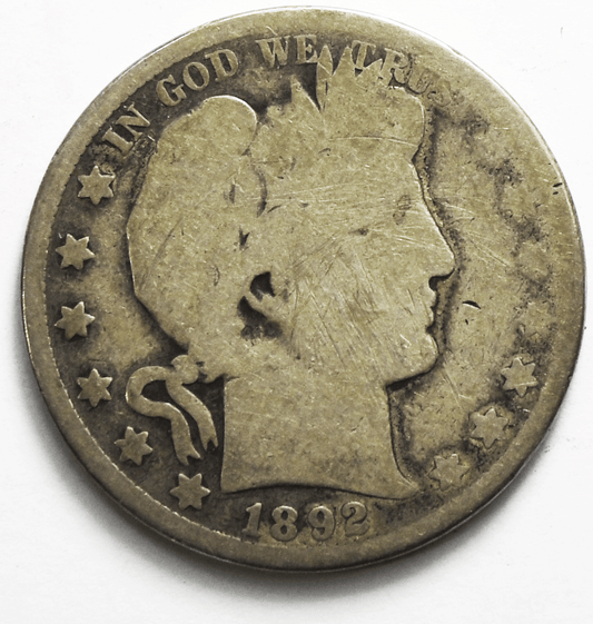 1892 O 50c Barber Silver Half Dollar Fifty Cents US New Orleans Rare