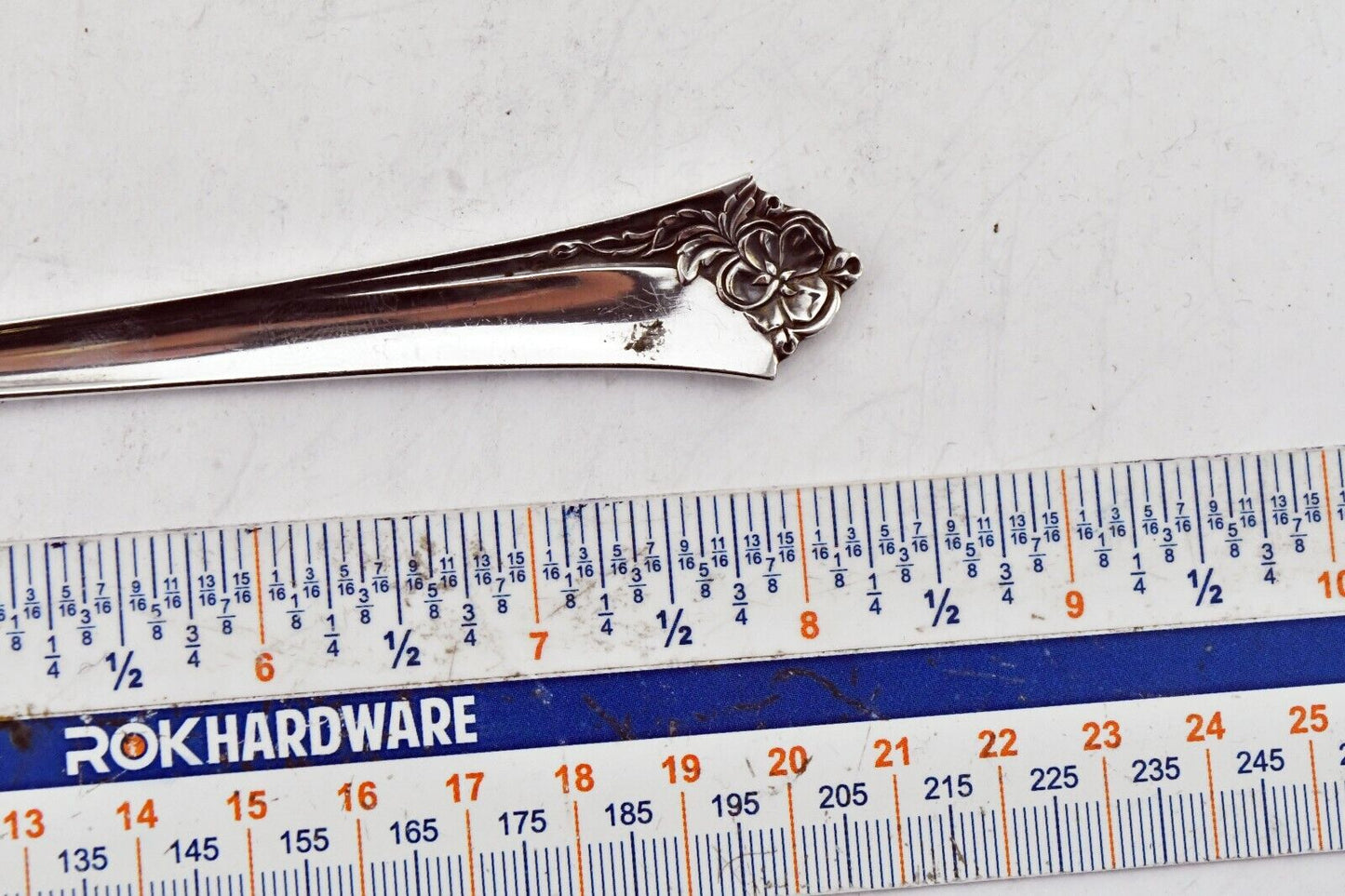 Damask Rose by Heirloom Sterling Silver 8 1/4" Cold Meat Serving Fork 1.7 oz.