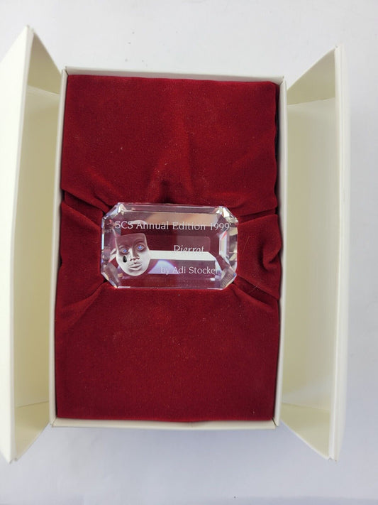 1999 Swarovski SCS  Annual  Edition PIERROT Masquerade Name Plaque Boxed