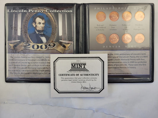 2009 Lincoln 8 Penny Collection Commemorative 100 Years Of Lincoln's Birth
