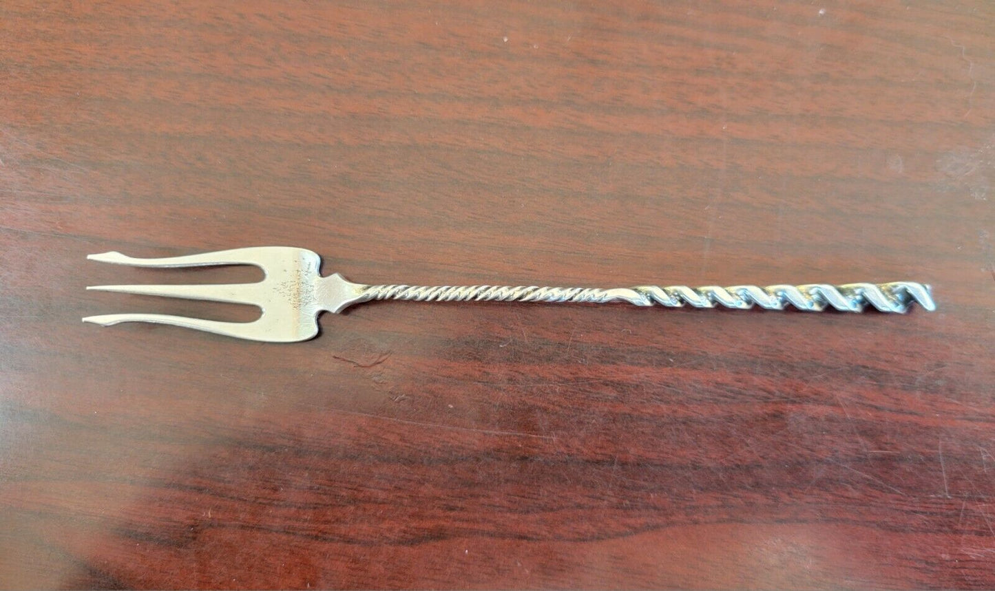 Whiting Square Twist Sterling Silver 5 1/2" Cocktail Oyster Fork .32oz.