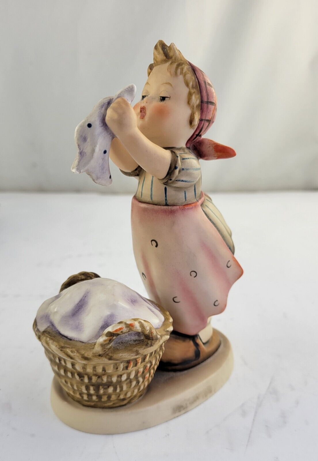 Goebel Hummel Porcelain Girl Laundry “Wash Day” #321 Figurine - TMK 4 Germany