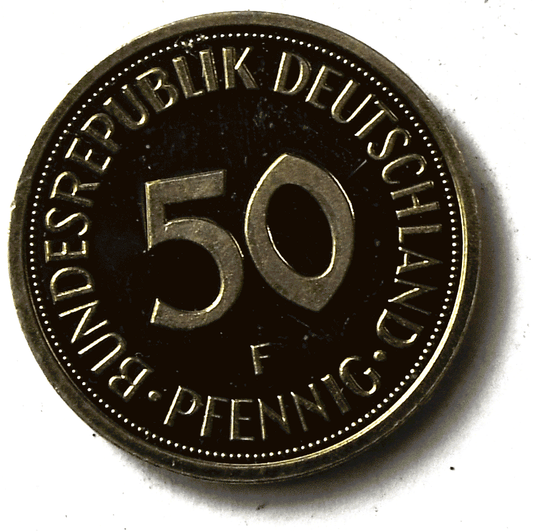 1981 F Germany  Federal Republic Proof 50 Fifty Pfennig KM# 109.2 Low Mintage