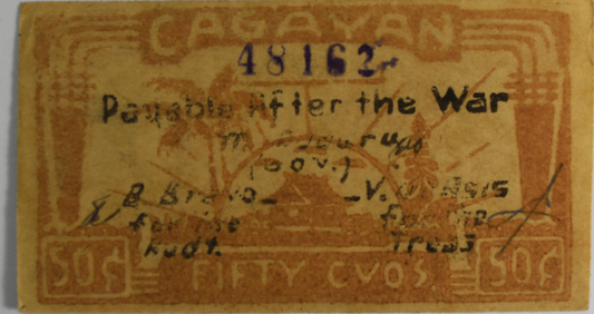 Cagayan Philippines Fifty Centavos Guerilla Note AU