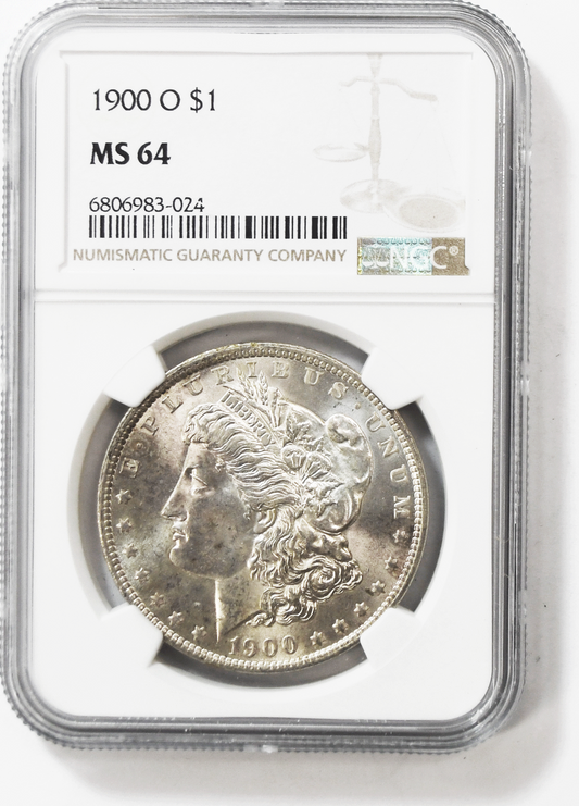 1900 O $1 Morgan Silver One Dollar NGC MS64 New Orleans Uncirculated
