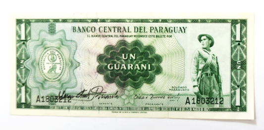 1952 Paraguay One Guarani Uncirculated Banknote