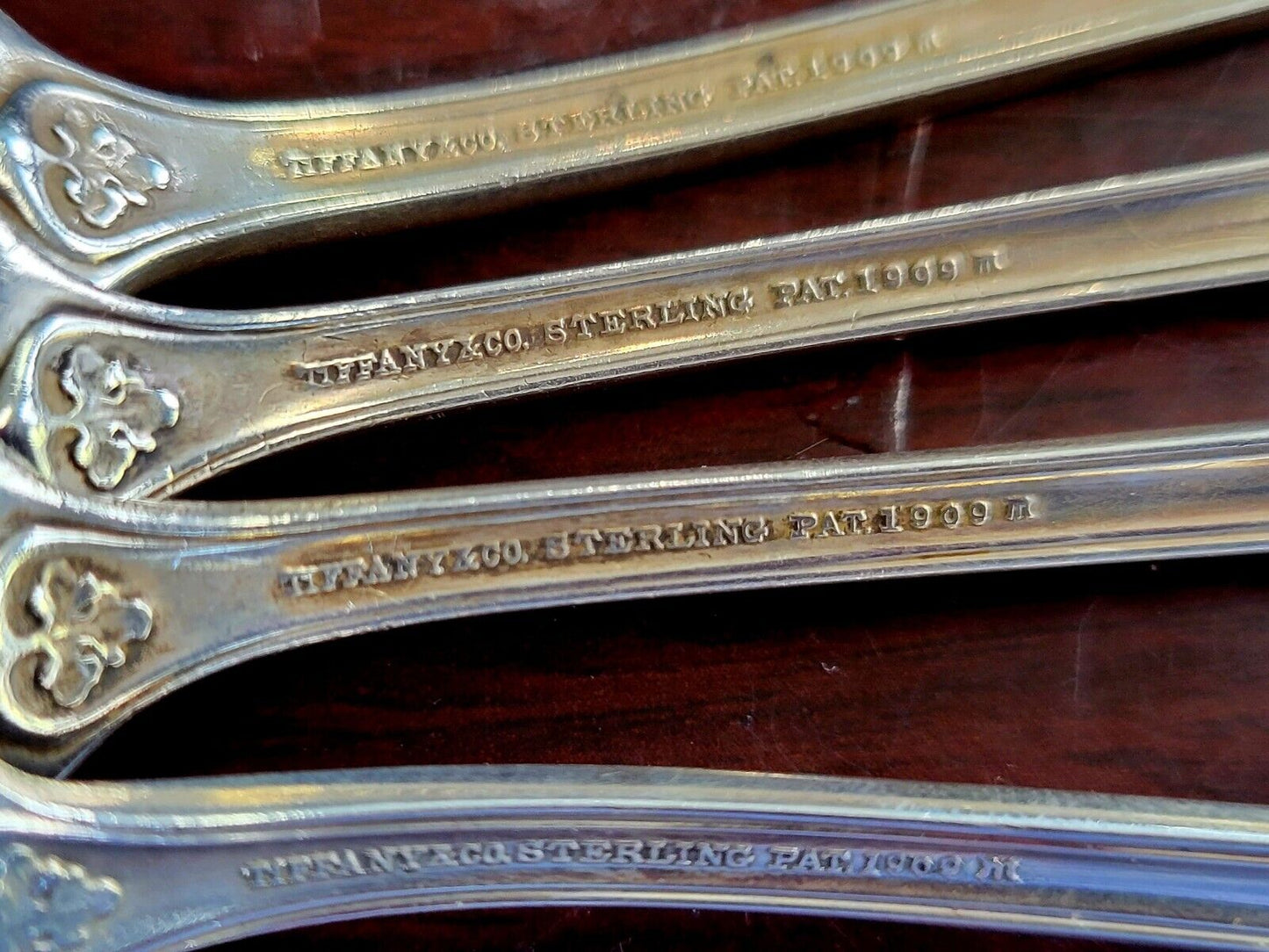 (4) St. Dunstan by Tiffany & Co. Sterling Silver 5 7/8" Teaspoons 4.6oz.