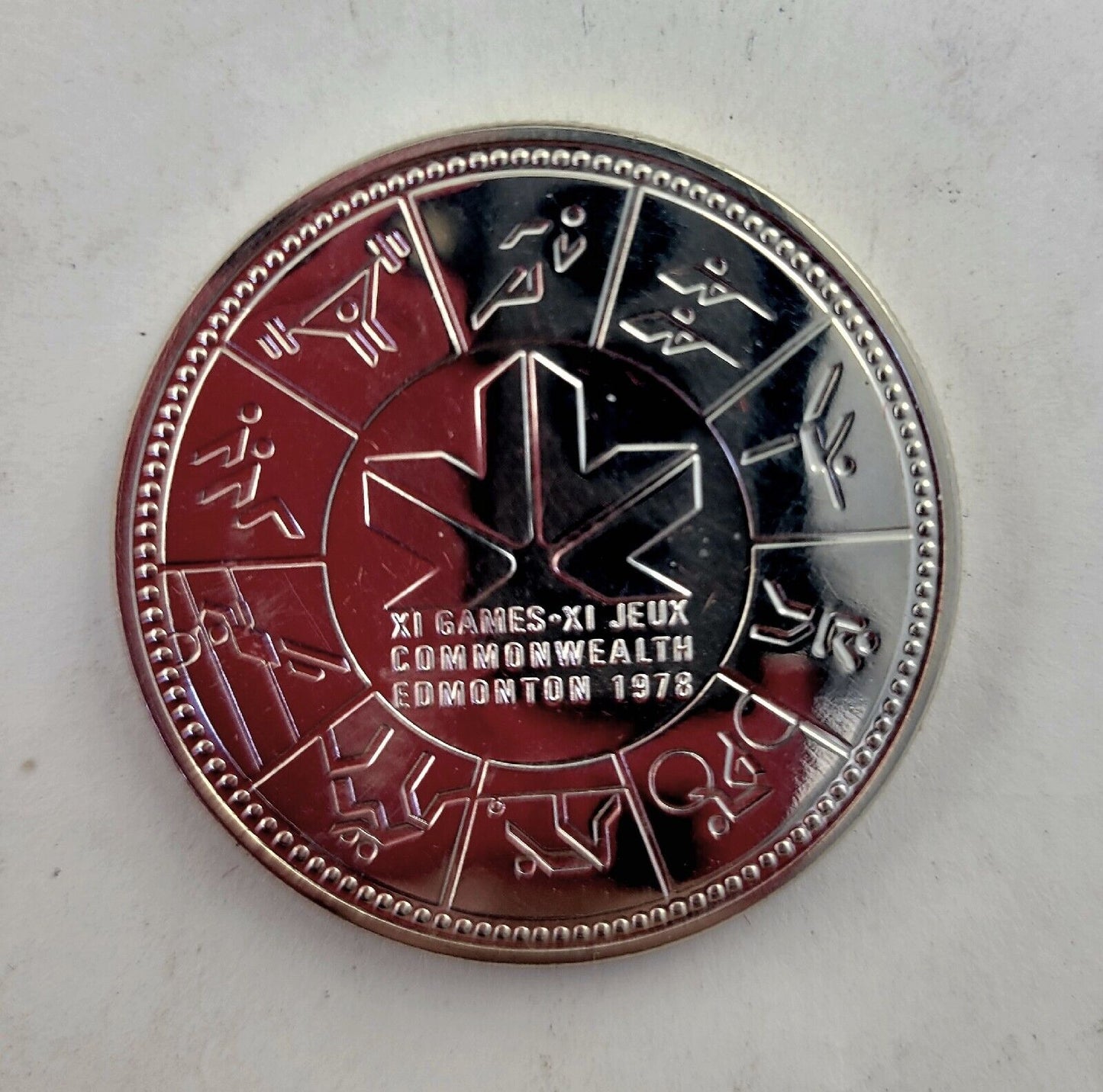 1978 Canada XI Commonwealth Games Edmonton Commemorative Dollar .500 Silver Box