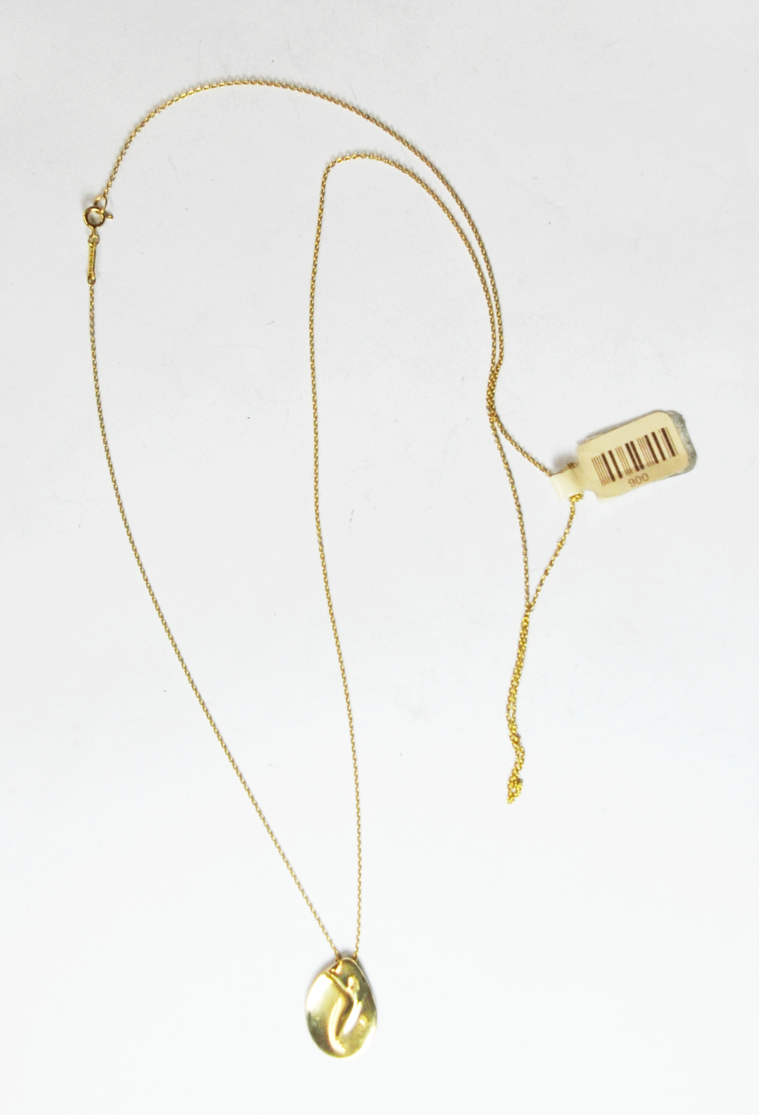 18k Gold Tiffany & Co Elsa Peretti Teardrop Madonna Pendant 20mm 28.5" Necklace