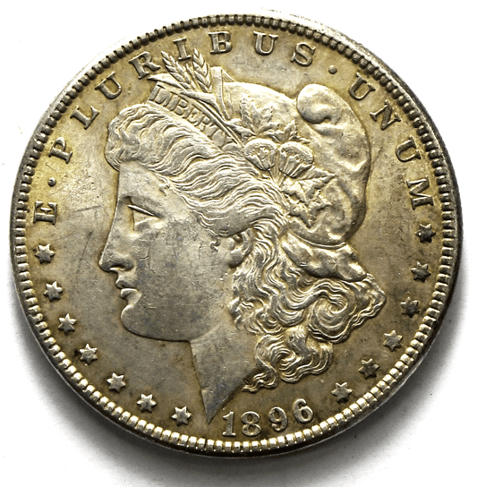 1896 $1 Morgan Silver One Dollar US Coin Philadelphia AU