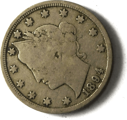 1894 5c V Liberty Nickel Five Cents Rare US Philadelphia