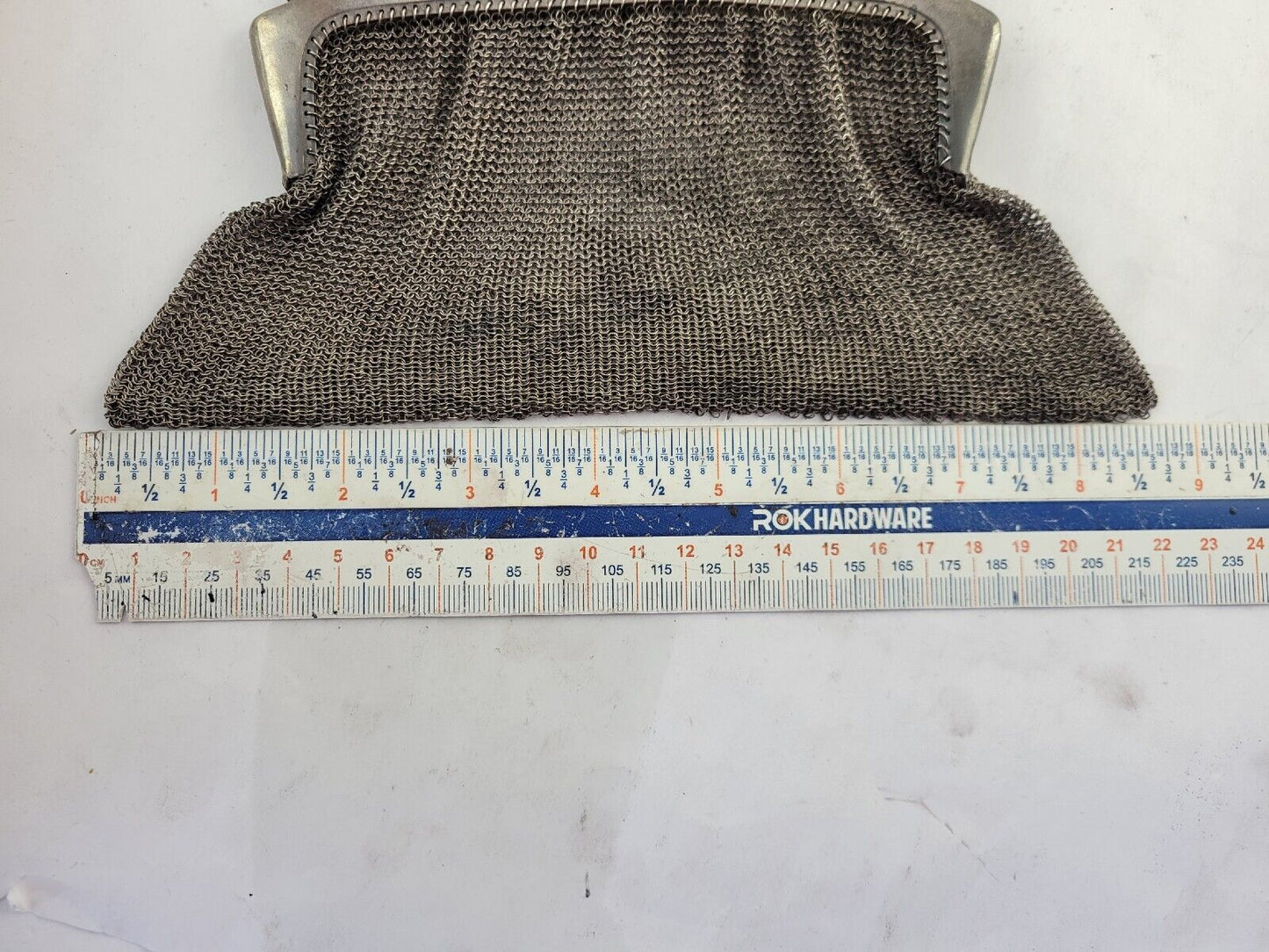 Geschutzt Sterling Silver Mesh Link Purse Germany Vintage Monogrammed 4.5oz