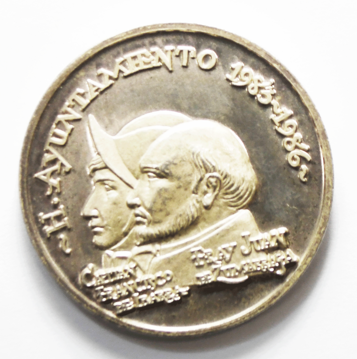 1985 Agosto Encuentro Tres Durango Silver Medal Ibarra Zumarraga 38mm