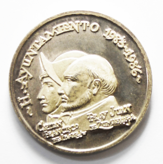 1985 Agosto Encuentro Tres Durango Silver Medal Ibarra Zumarraga 38mm