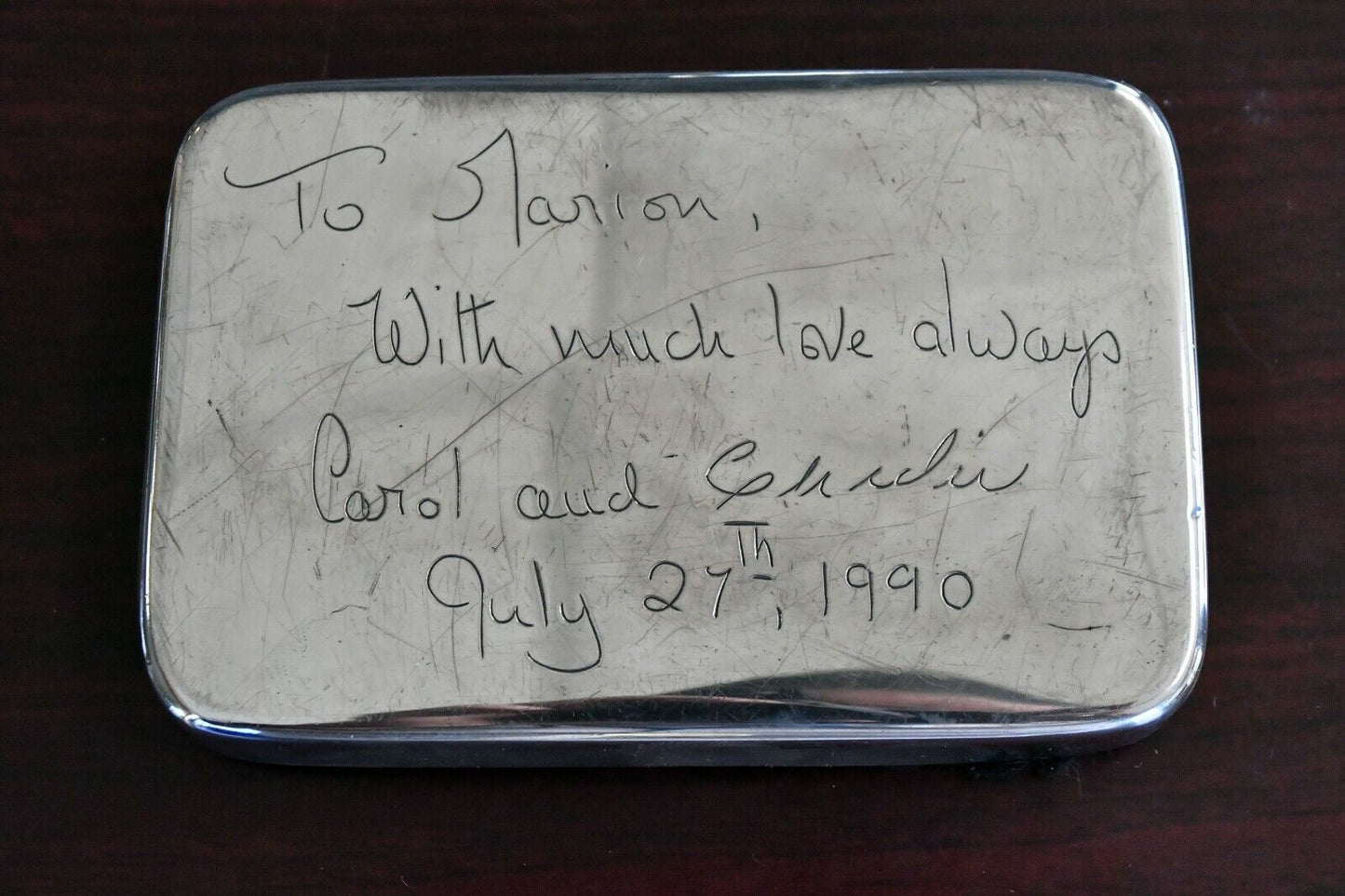 Tiffany & Co. Sterling Silver 925-1000 Vintage Heavy Paperweight 4" x 2 3/4"