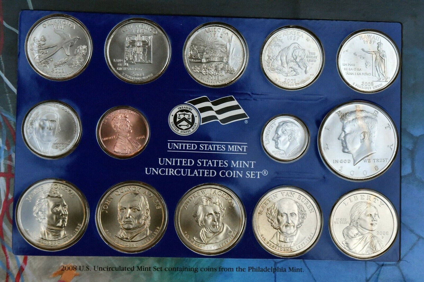 2008 Philadelphia Uncirculated Mint Set Postal Commemorative Society Obama