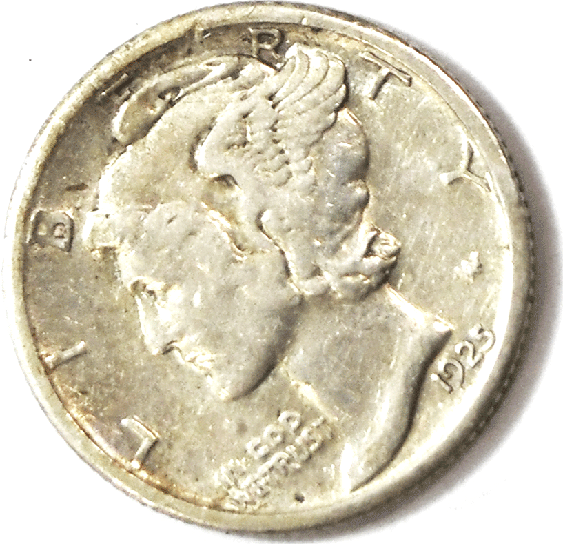 1925 S 10c Mercury Silver Dime Rare Ten Cents San Francisco