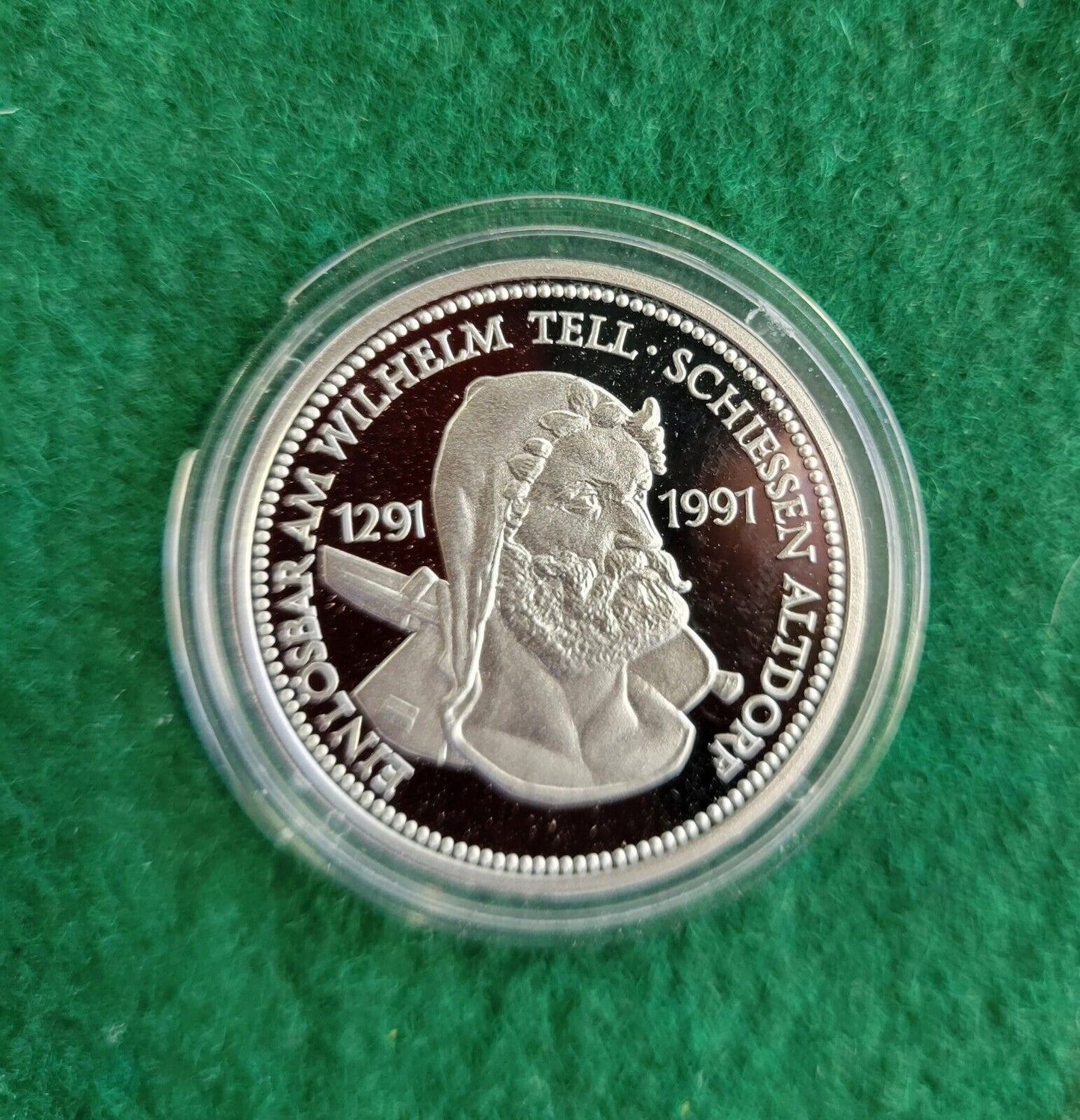 1988 1oz Platinum Proof Switzerland Shooting  Taler .999 Fine Vintage Coin