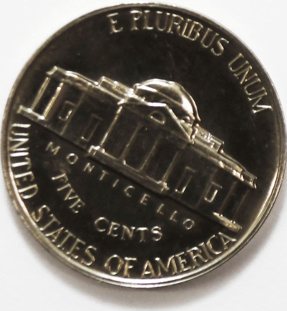 1960 5c Jefferson Proof Nickel Five Cents Uncirculated From Proof Set