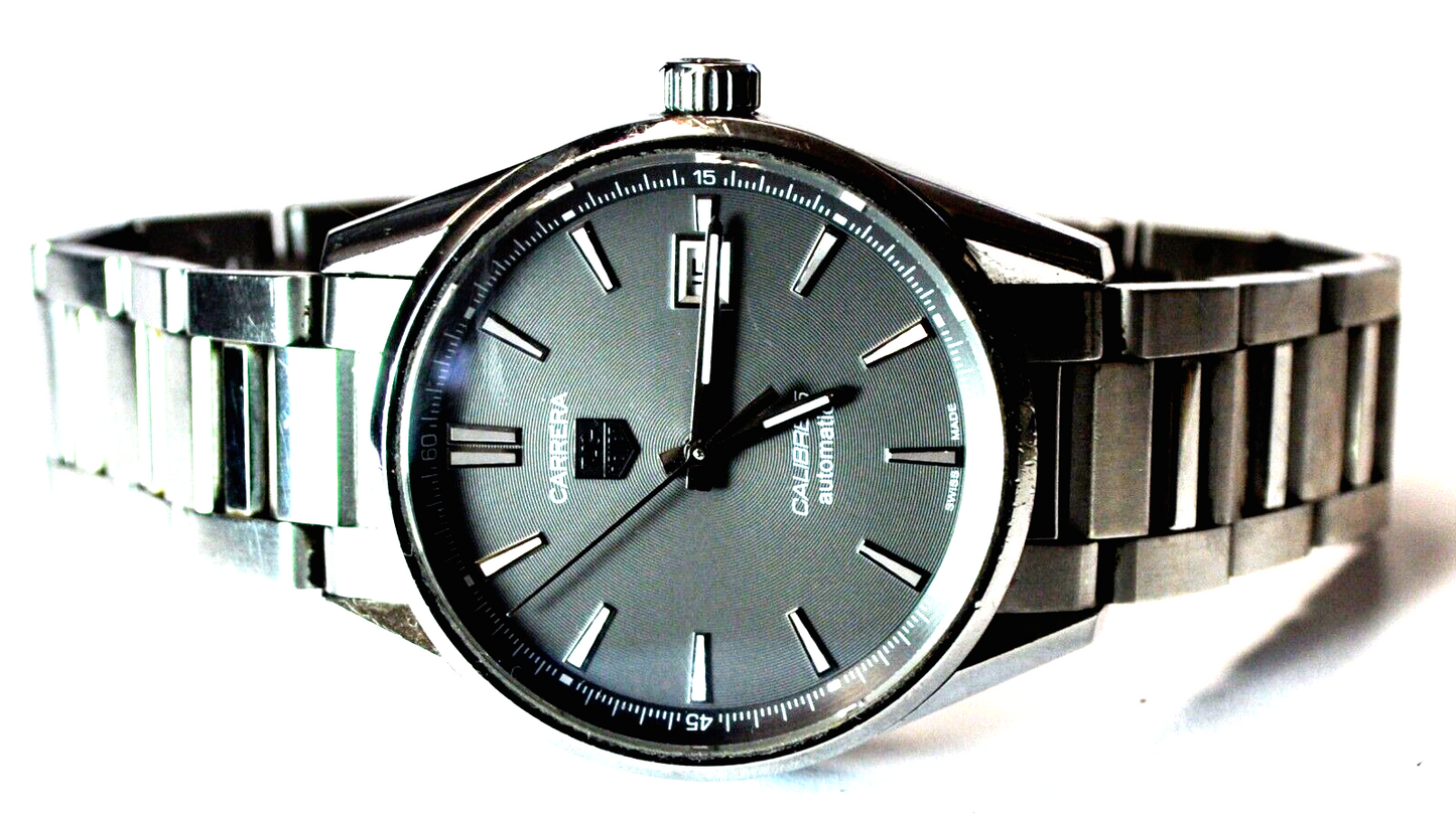 Men's Tag Heuer Carrera Calibre 5 Automatic Gray Dial 38mm Men's Tag Heuer Carrera Calibre 5 Automatic Gray Dial 38mm
