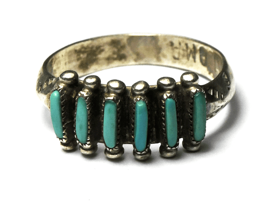 Sterling Silver Paloma Needle Petit Point Stripe Ring 9mm Size 10