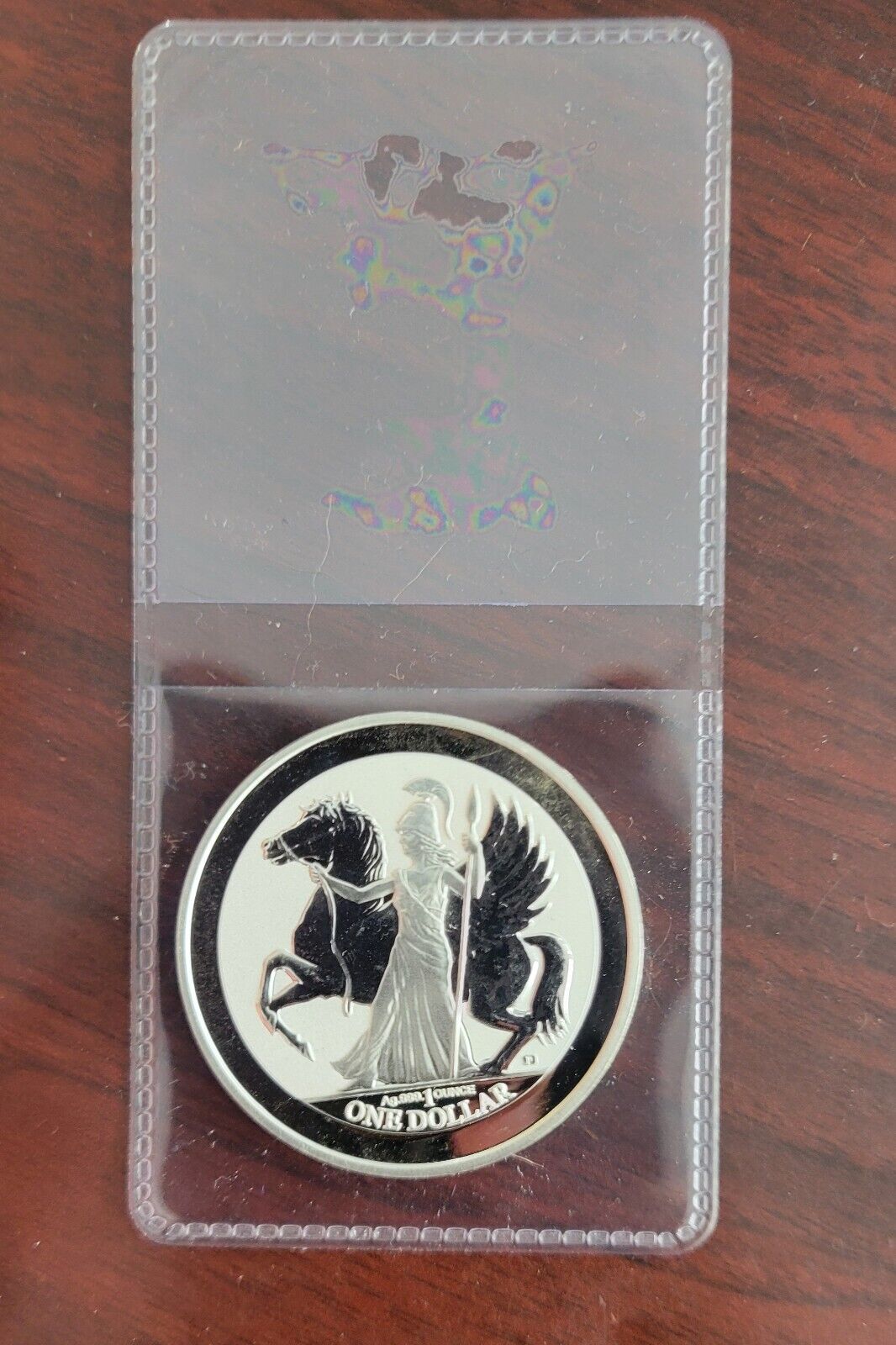 2017 British Virgin Islands 1 oz  Pegasus Reverse Proof .999 Fine Silver Dollar