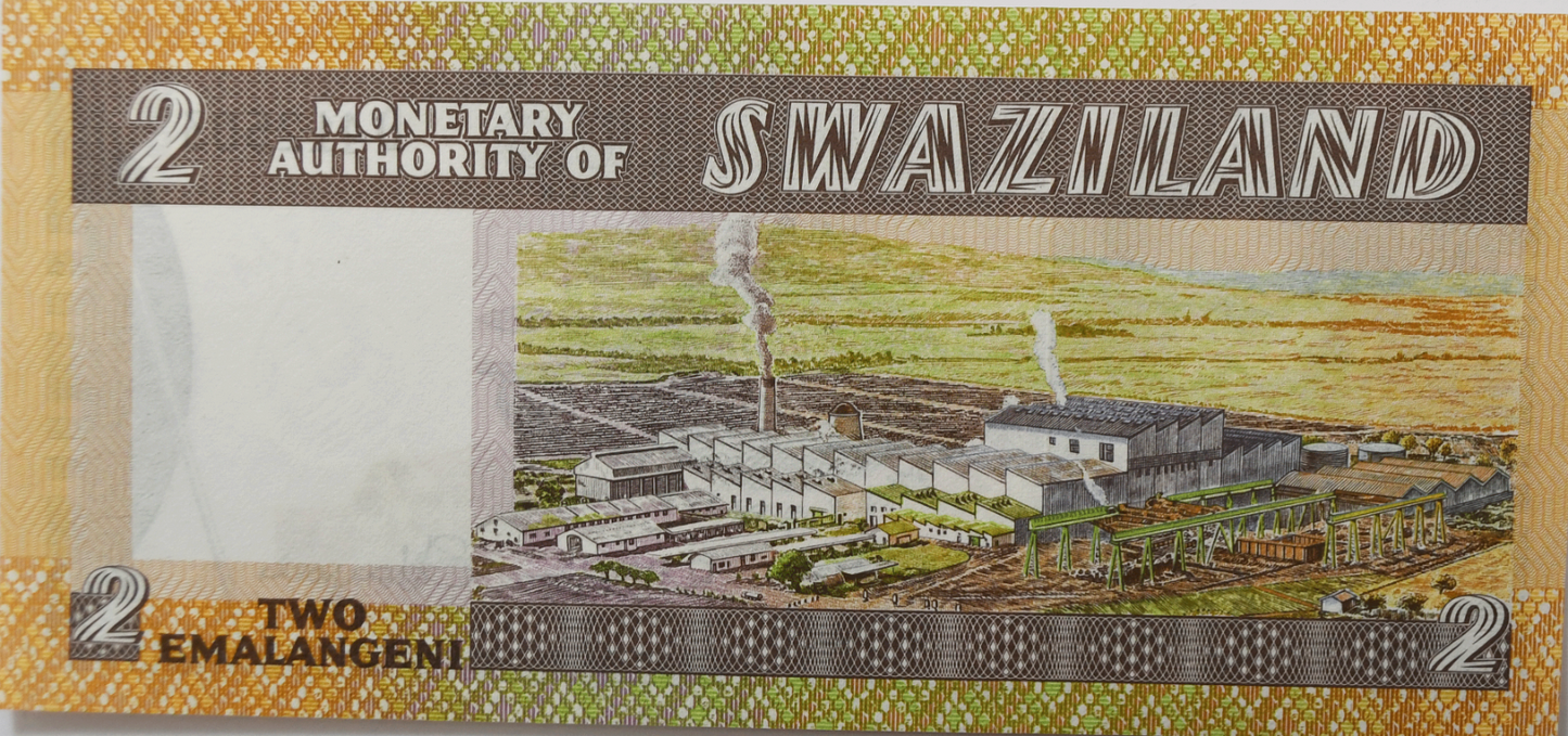 1974 Swaziland 2 Two Emalangeni Uncirculated Banknote