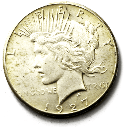 1927 $1 Peace Silver One Dollar US Philadelphia AU