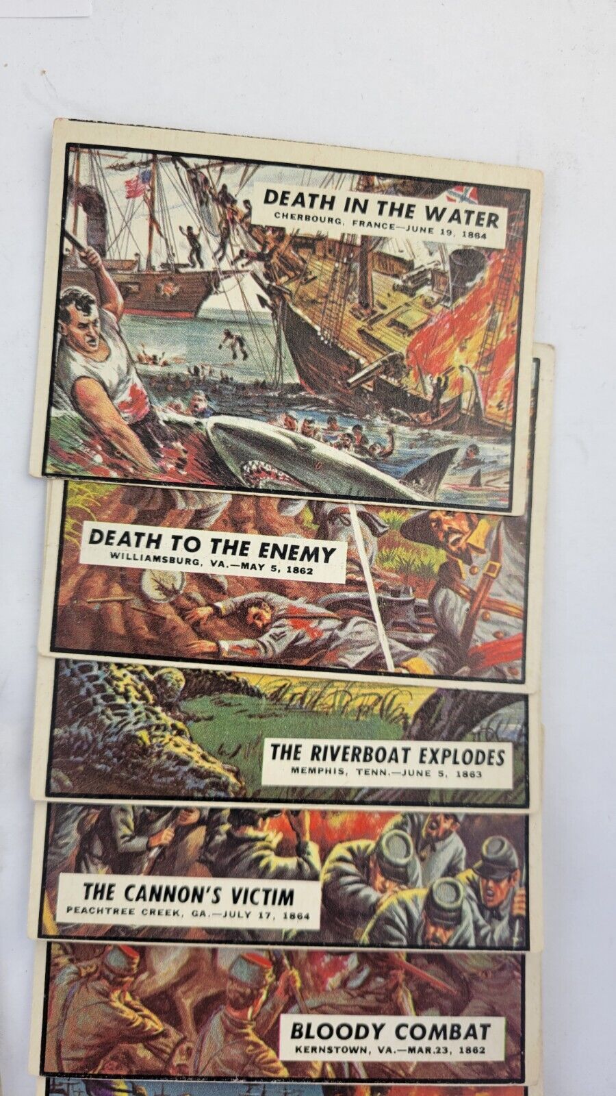 1962 Topps Civil War News Cards Lot Combat 28pc Set
