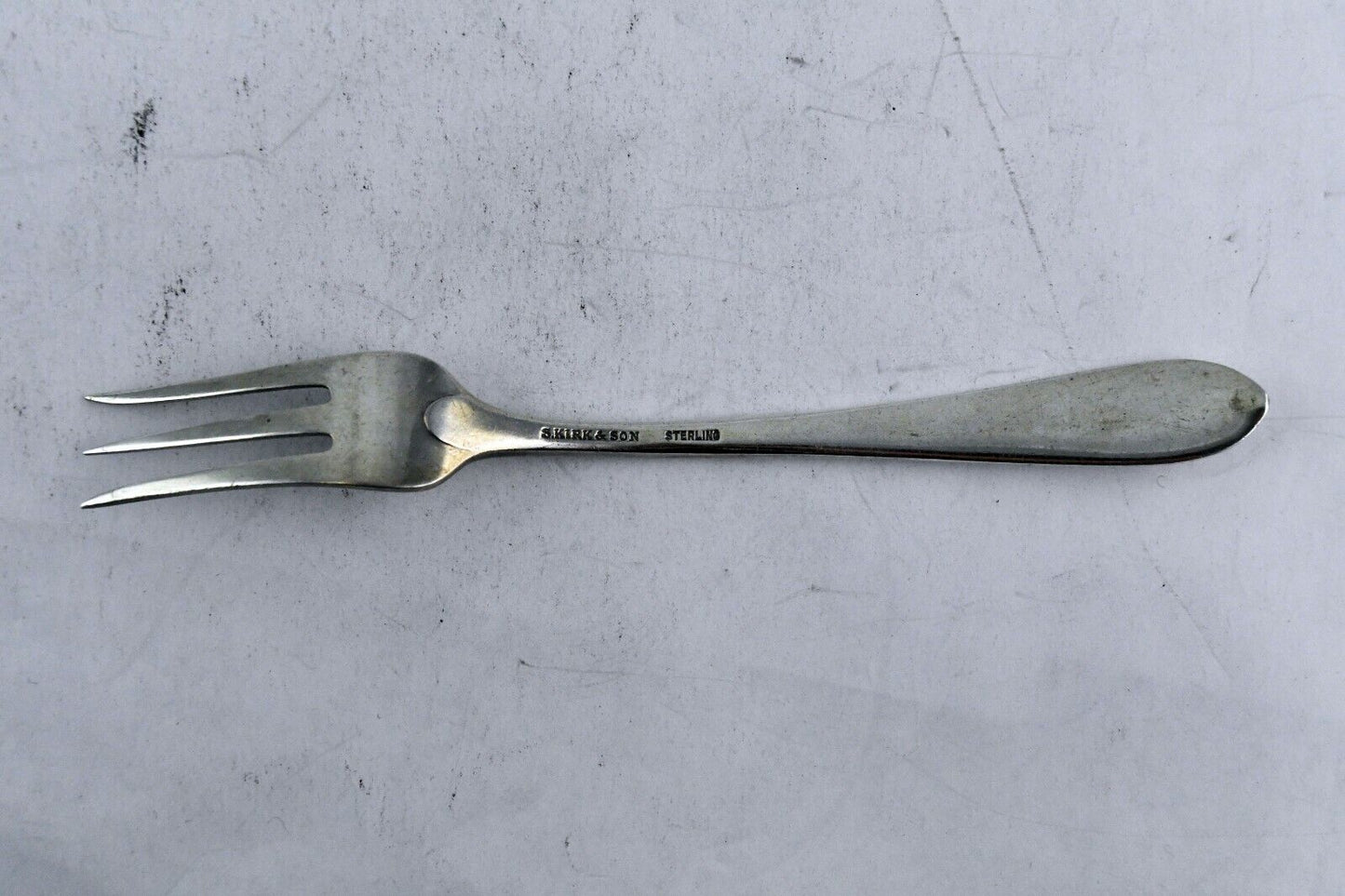 Wadefield by S.Kirk & Sons Sterling 6 1/8" Short Handle Pickle/Olive Fork .92 oz