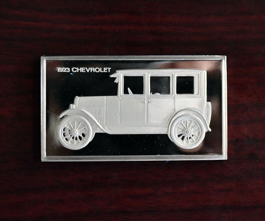 1923 Chevrolet Centennial Car Ingot Collection 1000 Grain Sterling Franklin Mint