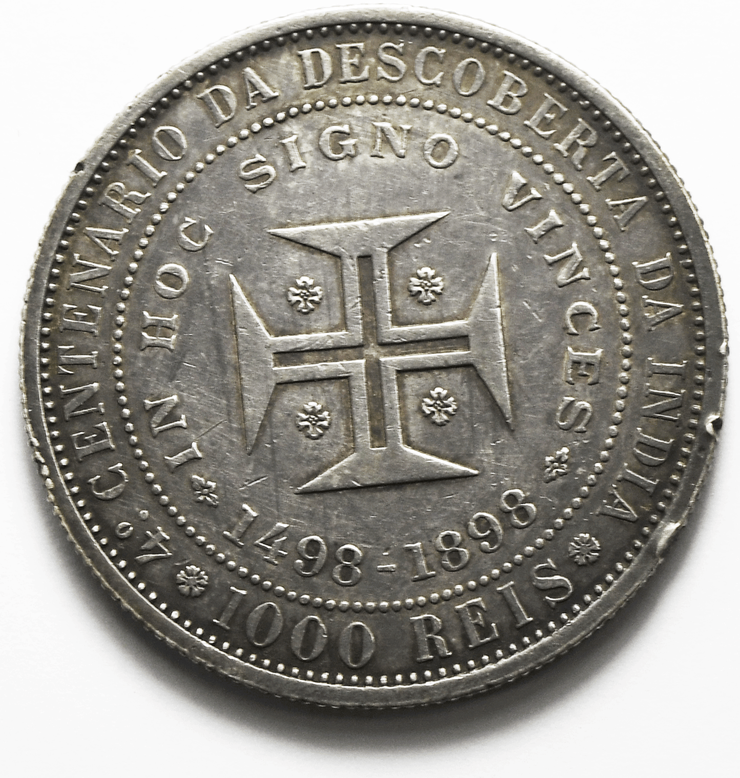 1898 Portugal 1000 Thousand Reis Silver Coin KM# 539 Low Mintage