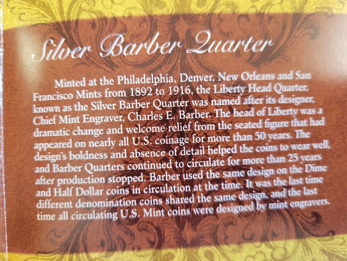 1894 S Barber Quarter