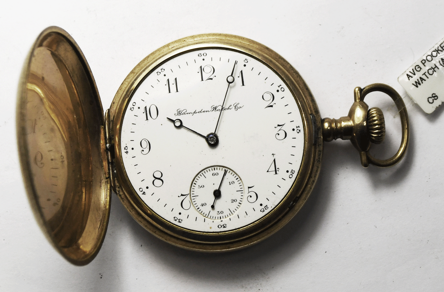 1903 Hampden Size 16 Gold Fill Hunters Case Pocket Watch 15J