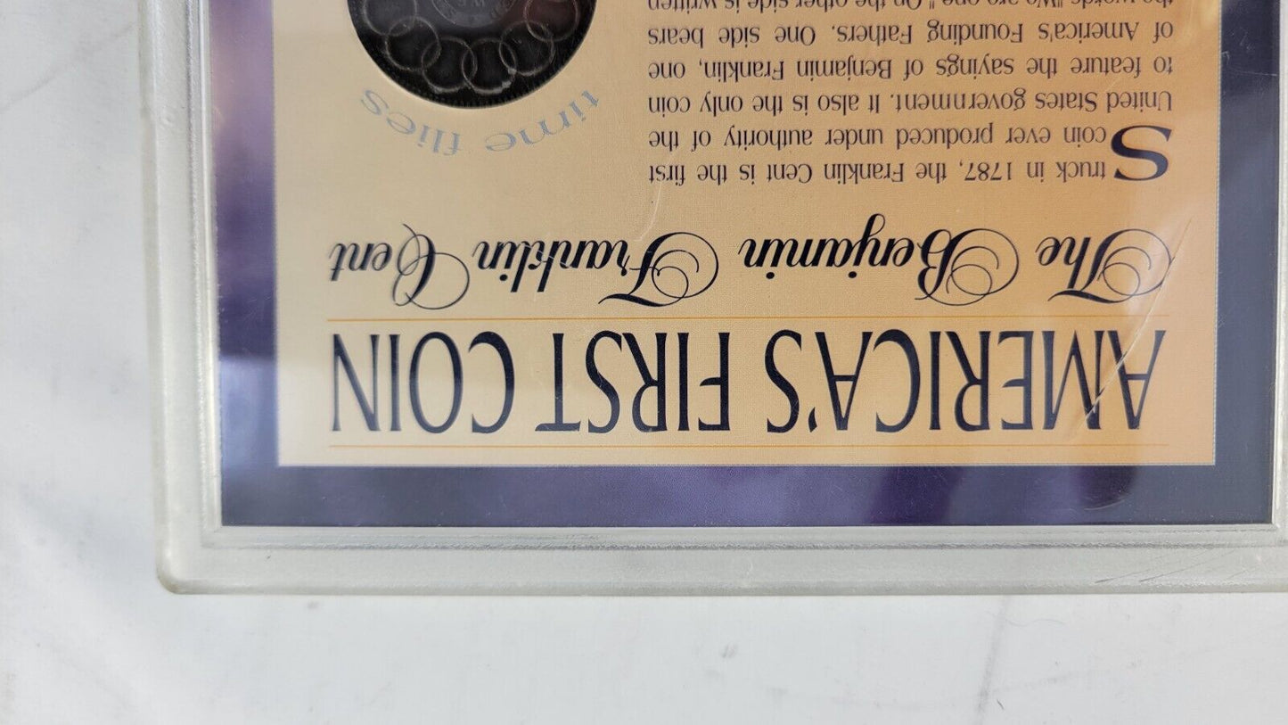 Benjamin Franklin Fugio Cent America's First Coin 1787 Mind Your Business Time