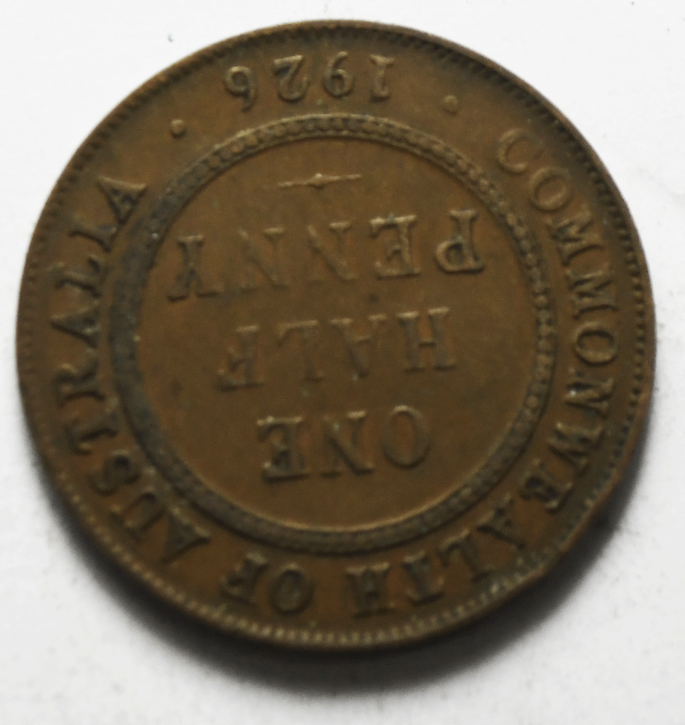 1926 Australia 1/2 Penny KM# 22 Bronze Coin