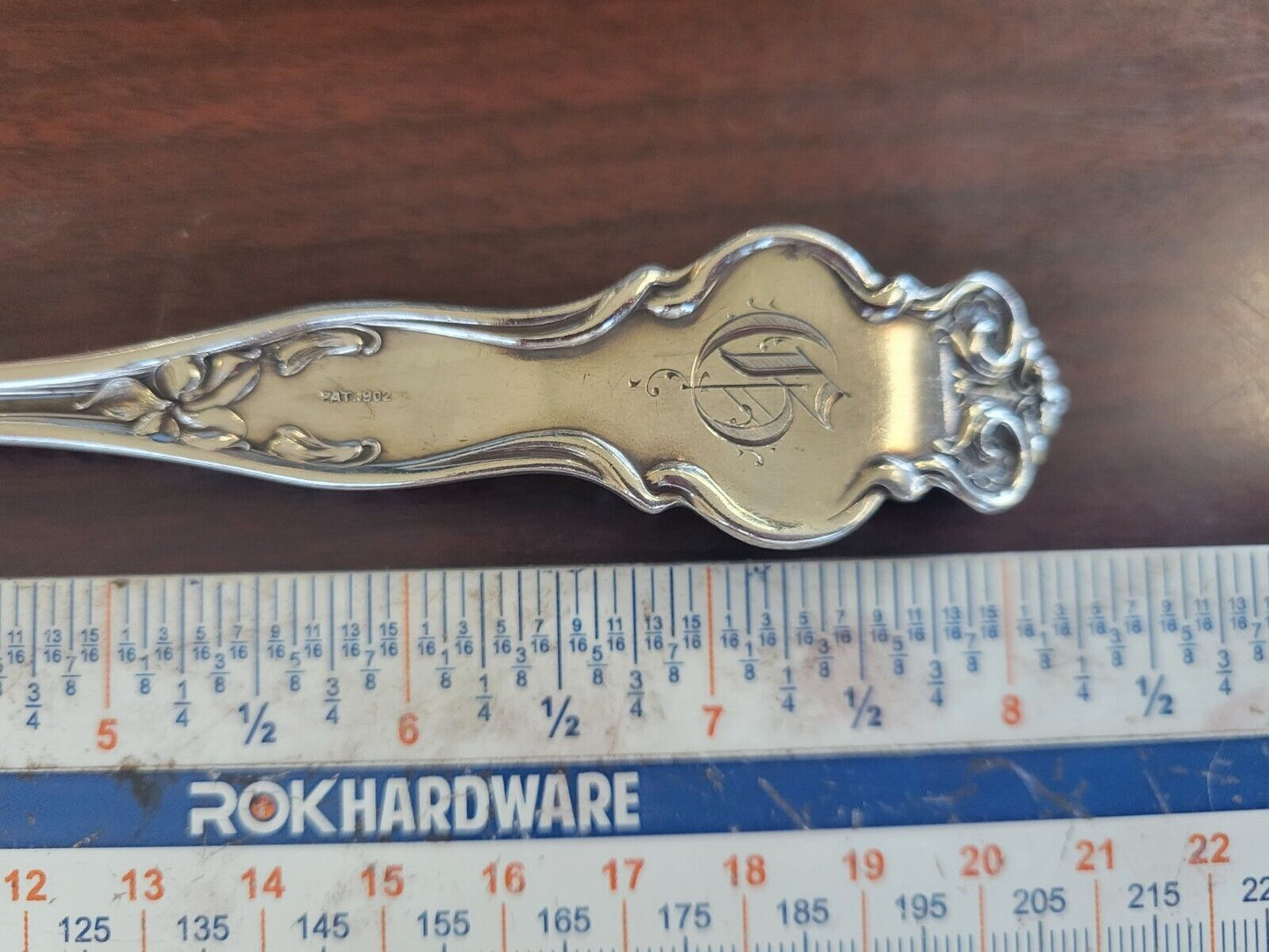 1902 Irian by Wallace Sterling 8 1/4" Medium Cold Meat Serving Fork 2.6oz.